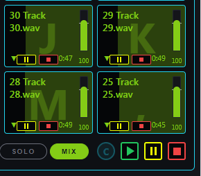 All four cues firing at once after clicking C